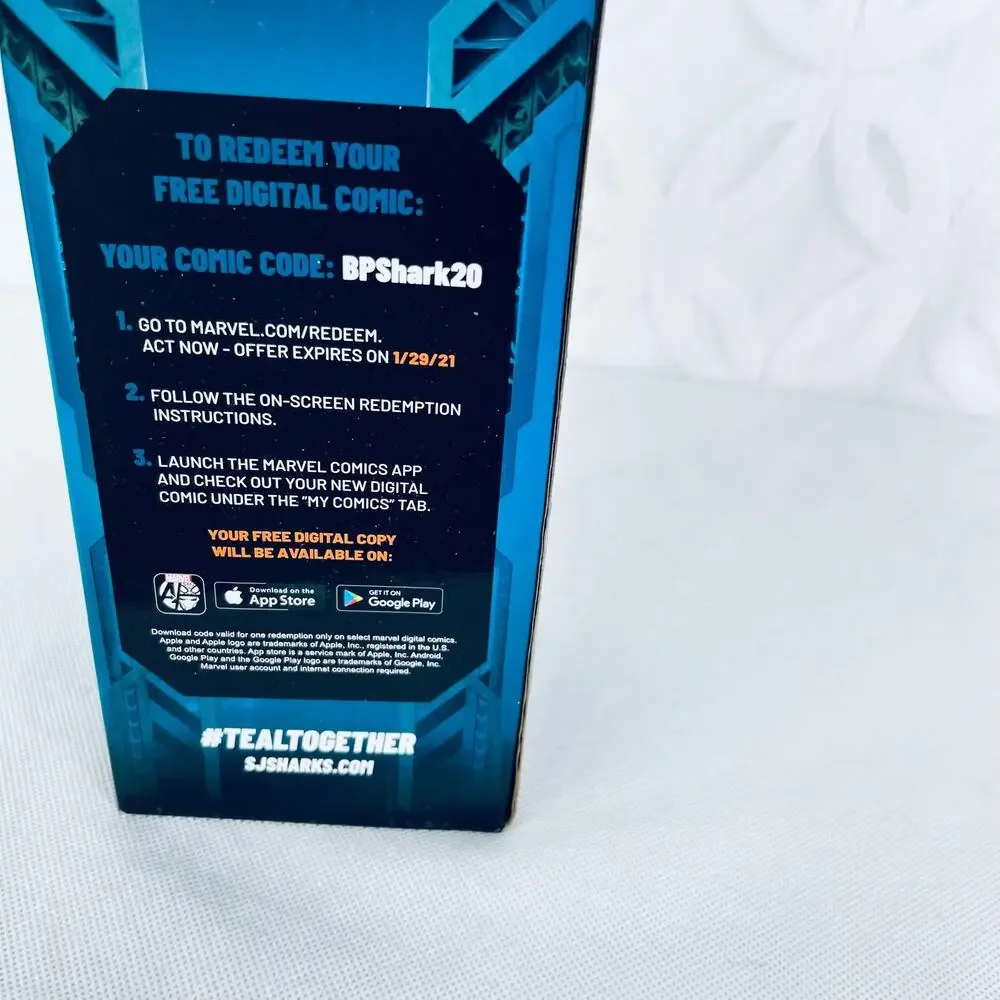 San Jose Sharks Evander Kane‎ Marvel Black Panther bobblehead SGA 2-29 SJ Bobble